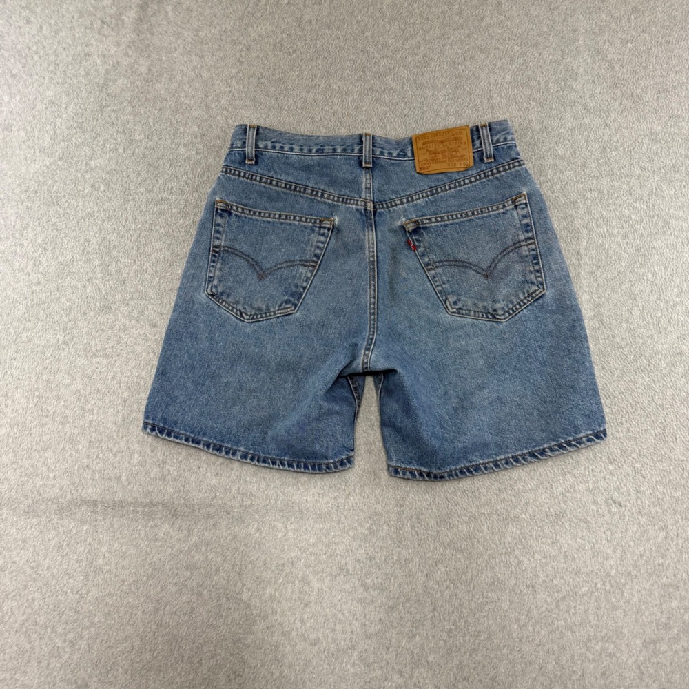 Levi's 550 Relaxed Fit Denim Shorts Mens 32 Blue Vintage Mid Wash Cotton
